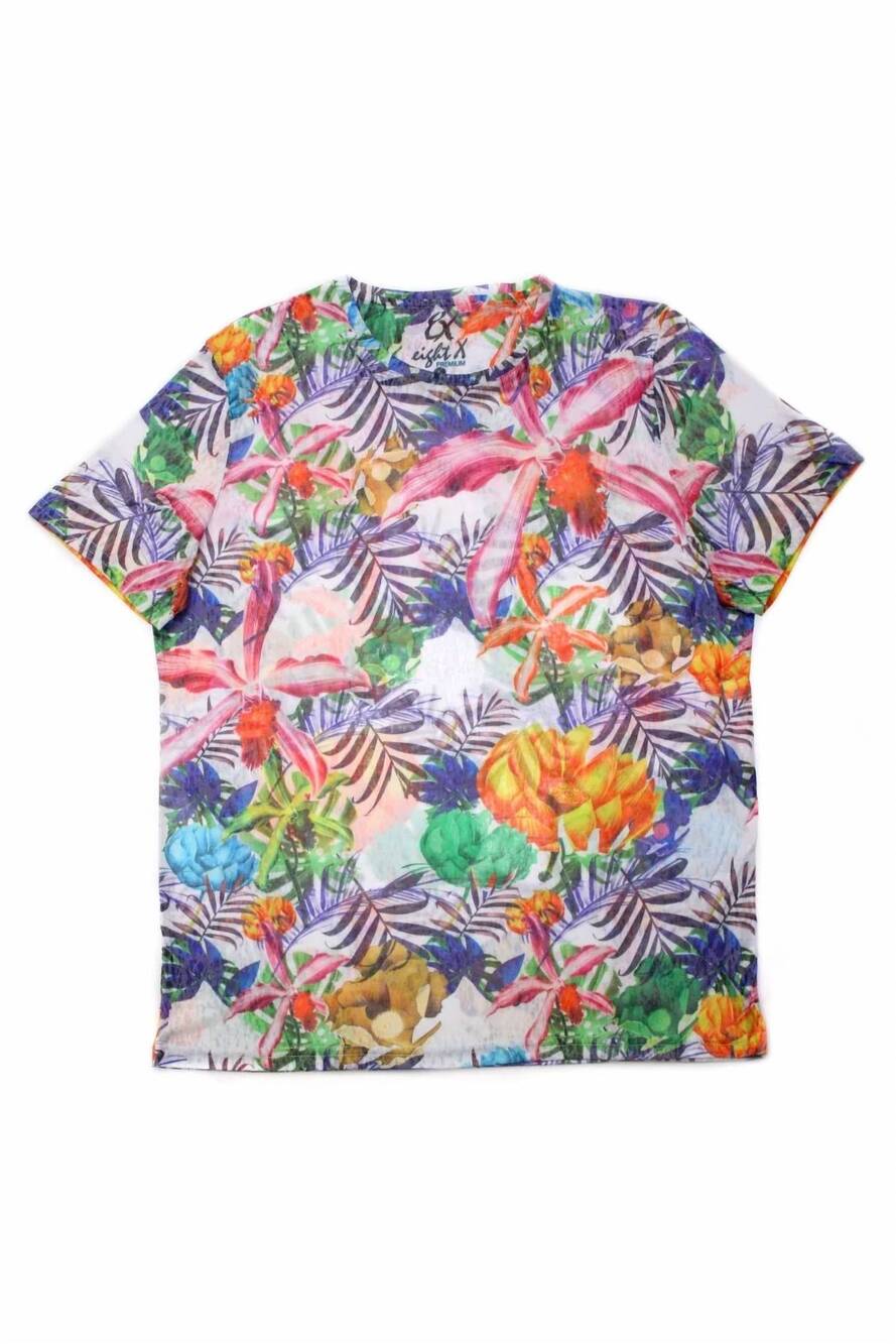 NEW EIGHT X men's tropical print tee in multi